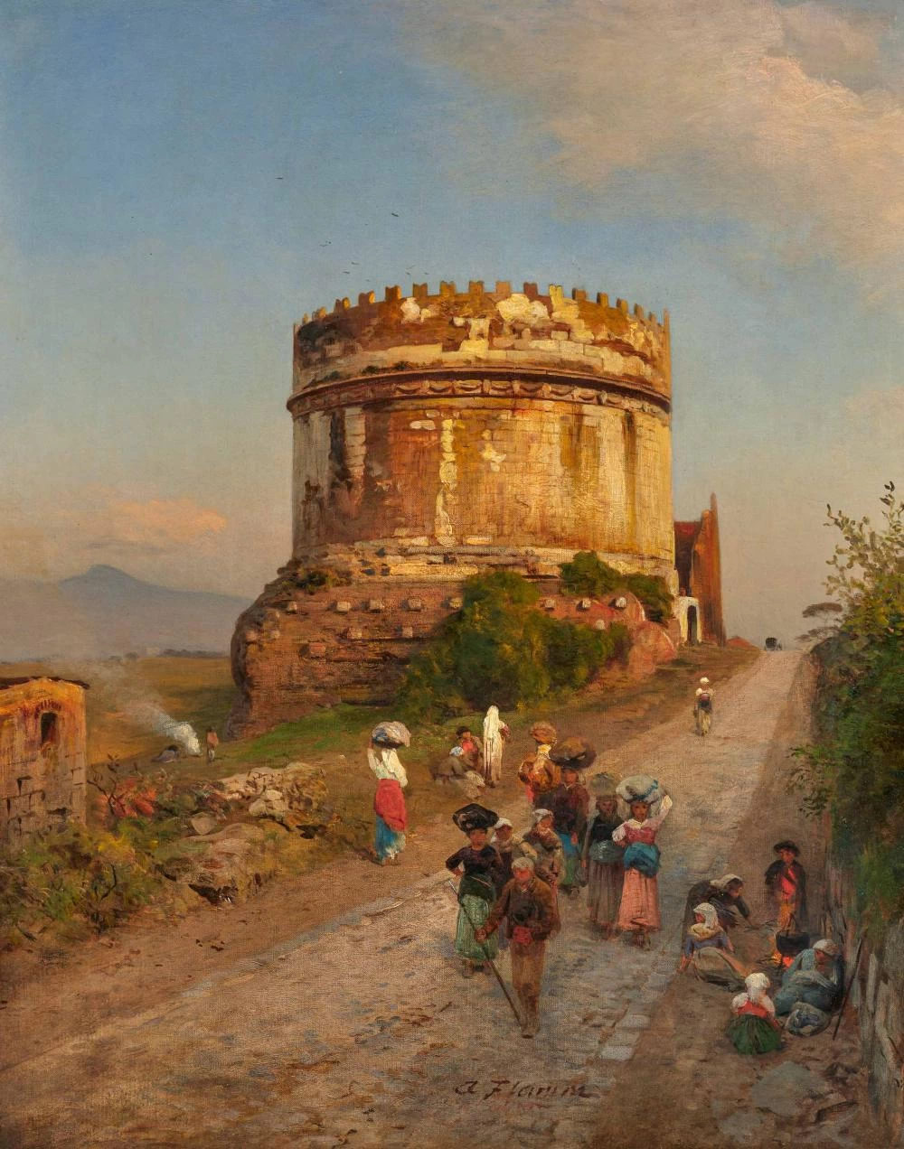 Alla Tomba di Cecilia Metella vicino Roma